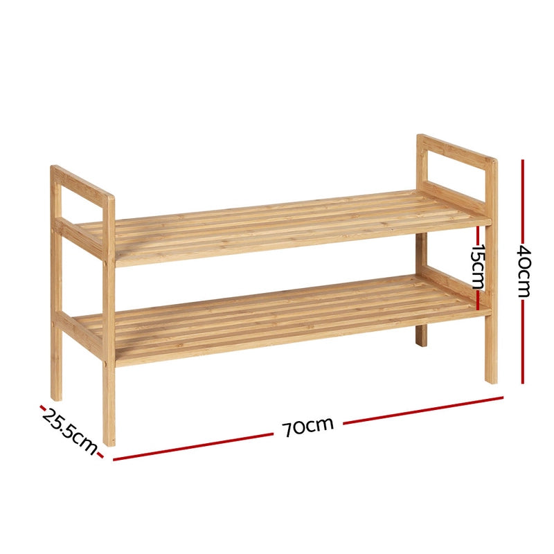 Wooden - 2 Tier Shoe Rack