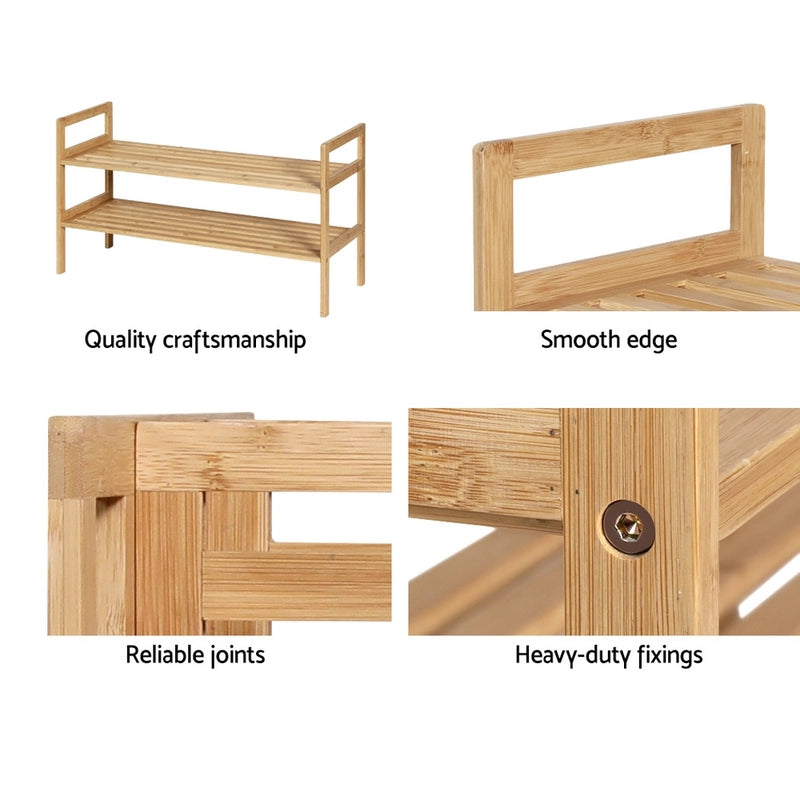 Wooden - 2 Tier Shoe Rack