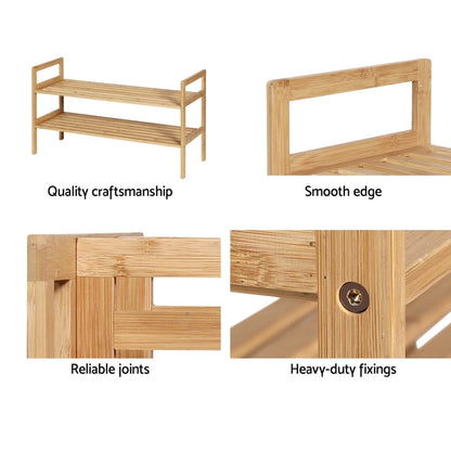 Wooden - 2 Tier Shoe Rack